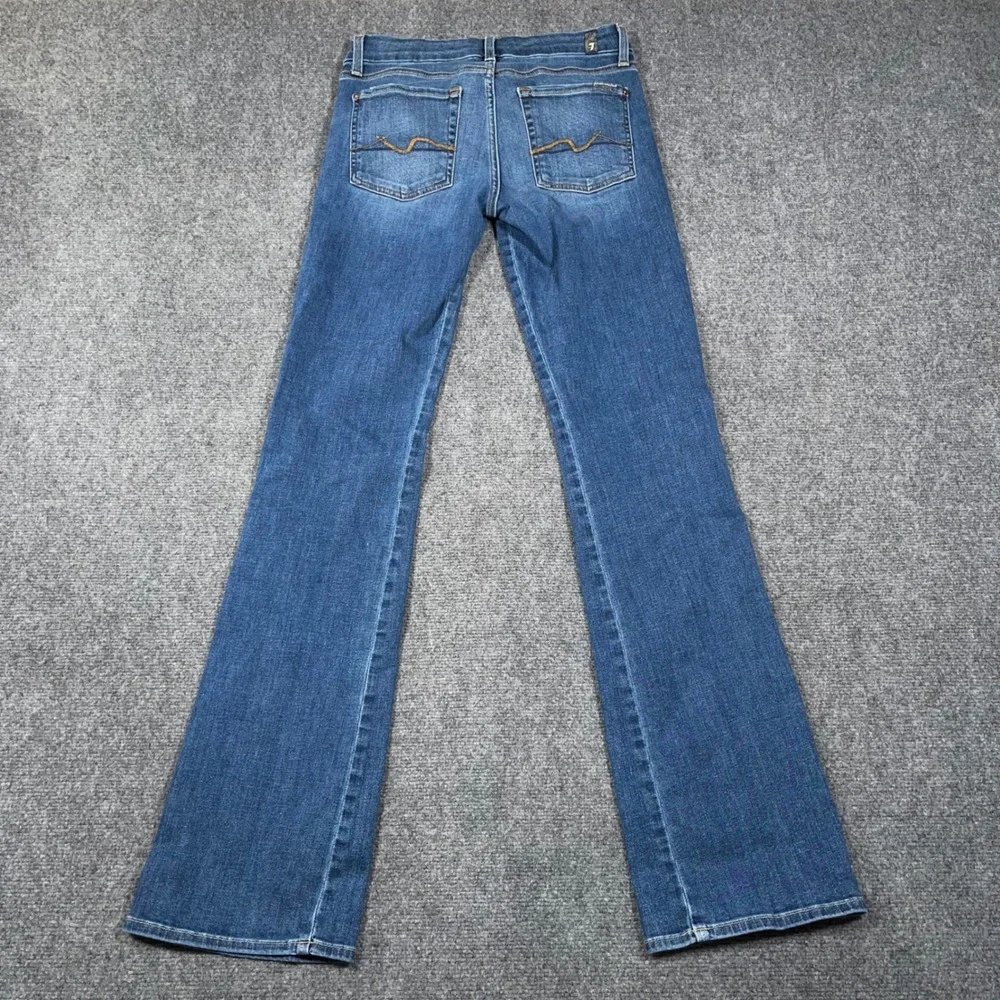 7 For All Mankind Kimmie Bootcut Jeans Womens 30x34 Stretch Medium Wash Blue - Picture 2 of 11